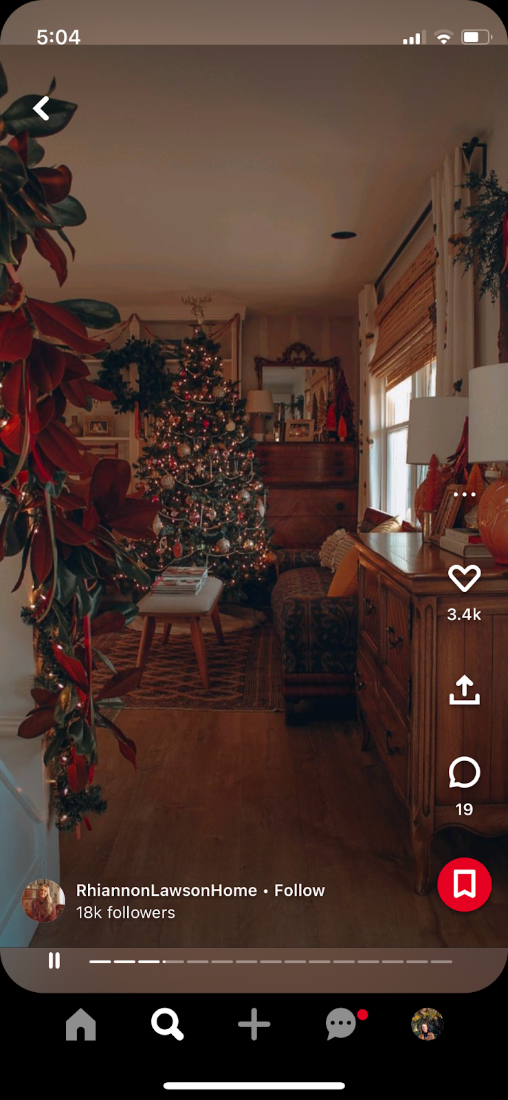 social media holiday post from @RhiannonLawsonHome - home decor